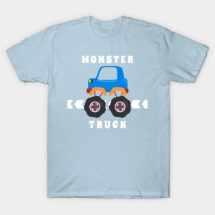 Vector illustration of monster truck with cartoon style. T-Shirt